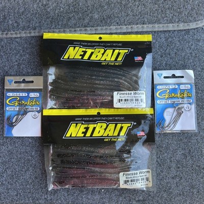 NetBait Finesse Worm Gamakatsu Hook Bundle