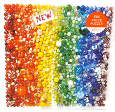 New Rainbow Marbles Colorful Puzzle Jigsaw  Bonus Poster Galison 500 Pc