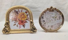 Ornate Gold Picture Frame Lot Nicole Miller/Vivian Collection 4x4 Arch Round Sm