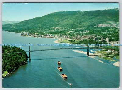 L355314 Kanada West Vancouver British Columbia Antenne von Lions Gate Bridge Natur