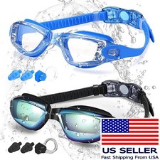 2 Pack Swim Goggles Anti-Fog UV Protection No Leak for Men Women Youth Kids