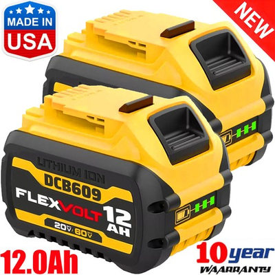#ad 2Pack 12.0AH For DEWALT DCB612 20V 60V MAX FLEXVOLT Lithium Ion Battery DCB609 2 $88.10