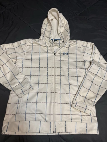 OFF WHITE Felpa Under Armour Uomo L Off White Felpa con Cappuccio Full Zip Proteggi Questa Casa