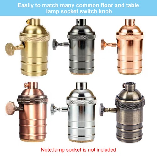 3pcs Lamp Turn Switch Knob On/Off Replacement Twist Knobs Extension Rose Gold - Picture 6 of 6