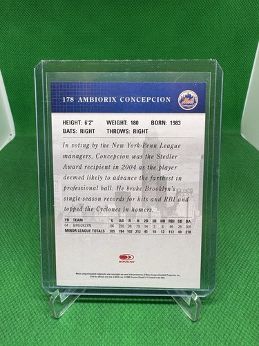 Donruss Studio 2005 - Ambiorix Concepcion #178 autógrafos (AU, RC) - Imagen 2 de 2