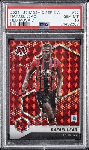 Rafael Leao [Red Mosaic] #77 2021 Panini Mosaic Serie A card