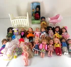 Lot Of 18 Vintage Mattel Barbie Kelly & Tommy Dolls & Accessories