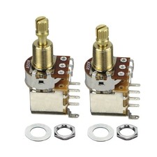 2PCS A500K Guitar Push-Push Copper Potentiometer Tone Audio Control  Long Shaft