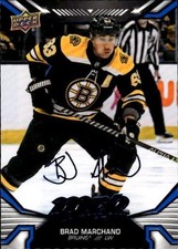 2022-23 Upper Deck MVP #214 Brad Marchand Blue Script