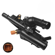 Engine Coolant Thermostat & Housing Assembly Compatible with 2010-2018...