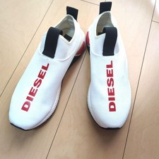 Diesel Men 8.5US White Sneakers Slip-On Style Luxury Casual Stylish Durable ITA