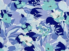 Blue Flower Cotton Fabric By Keepsake Calico 42 x 25