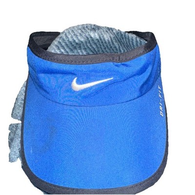 Nike Visor Toddler Blue DriFit material adjustable strap white swoosh