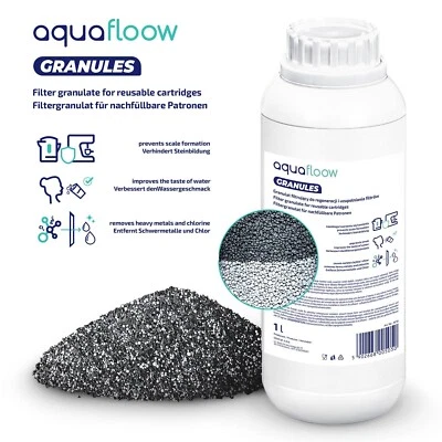 AQUAFLOOW Nachfüllset Filtergranulat passend für DeLonghi, Siemens, Aarke Purifier