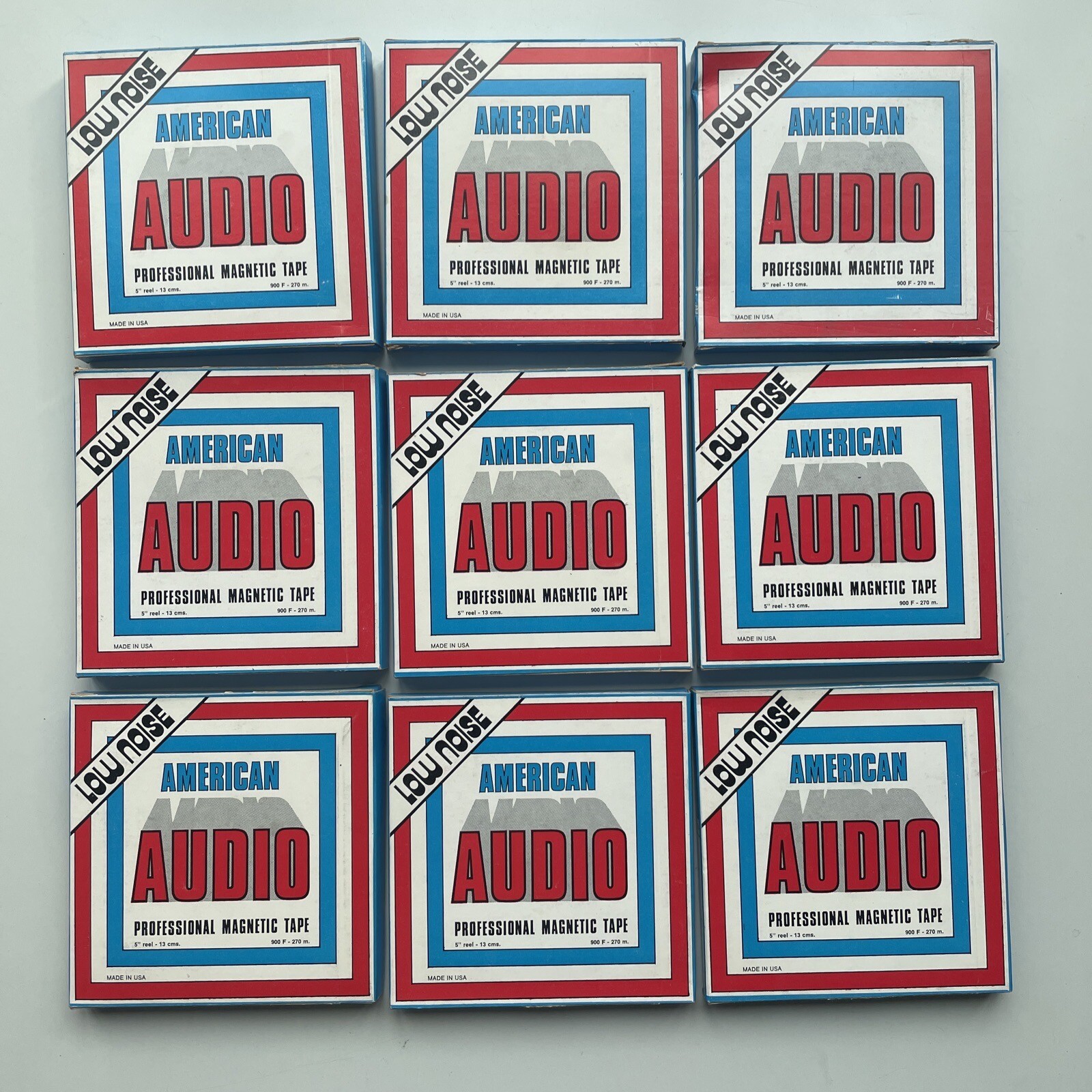 Lot de 9 bandes magnetiques American Audio professional 5 pouces de 270m