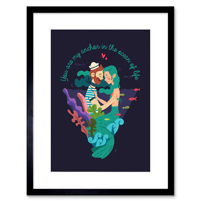 Du bist mein Anker Liebe Matrose gerahmter Wandkunstdruck 12 x 16 Zoll