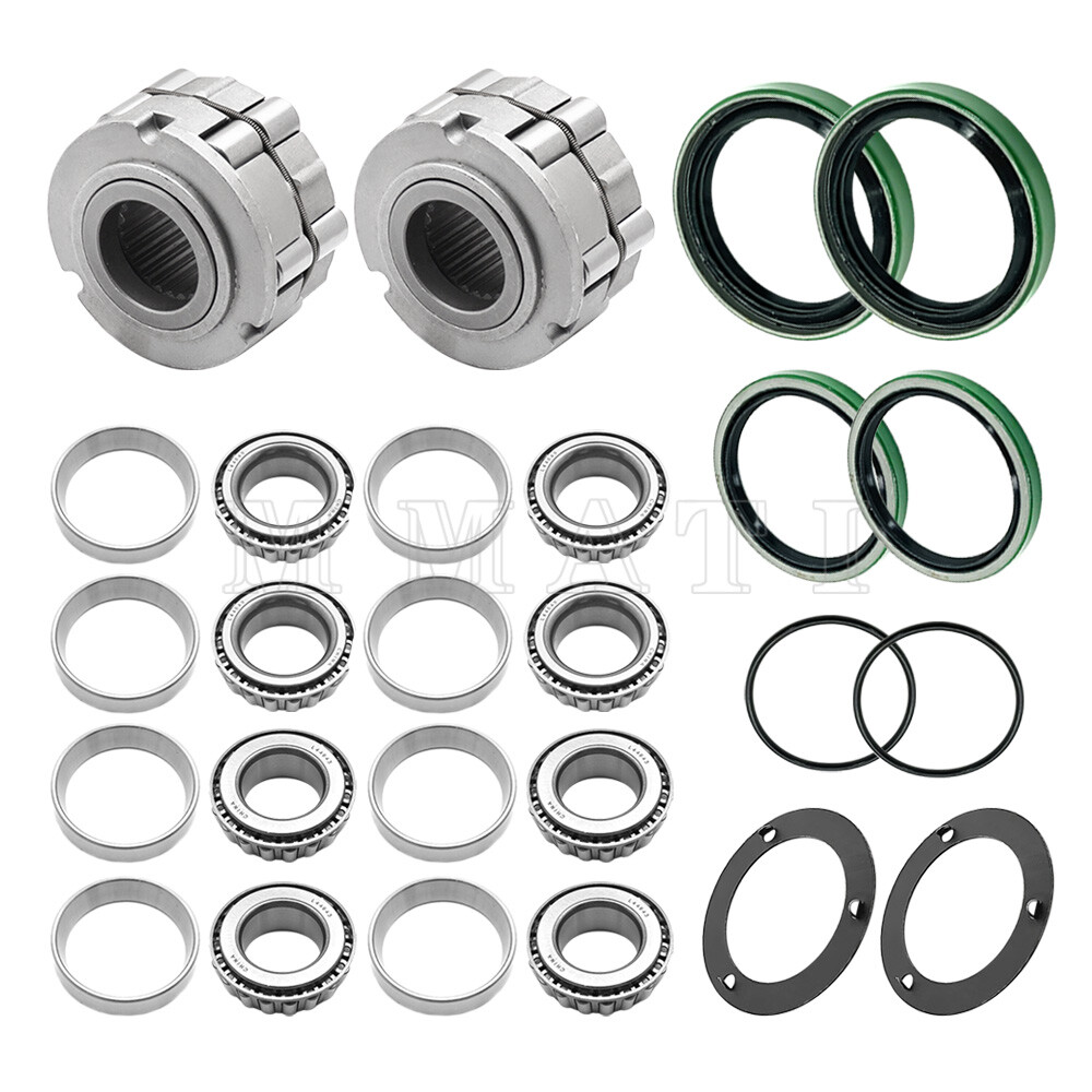 Front Wheel Hub, Bearing & Seals Kit For Polaris Scrambler 400/500 4x4 ATV - 2-Piece Set With Clutch