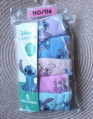 5er-Pack Mädchen Unterhose Slips Lilo & Stitch Schlüpfer Panty Baumwolle 110 116