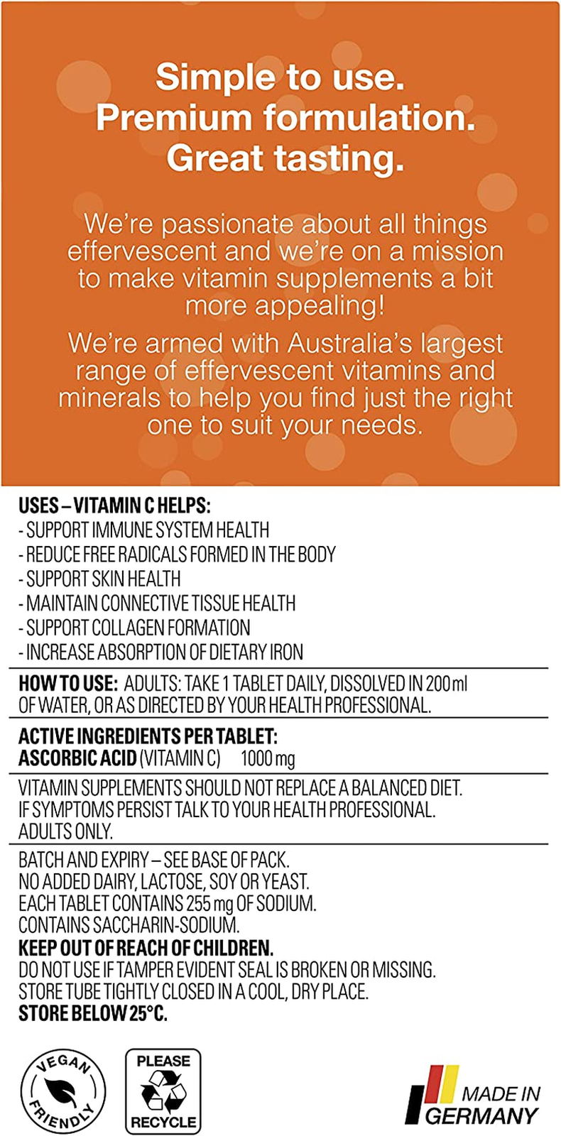 VÖOST Vitamin C Blood Orange Effervescent Tablets 40 Pack eBay