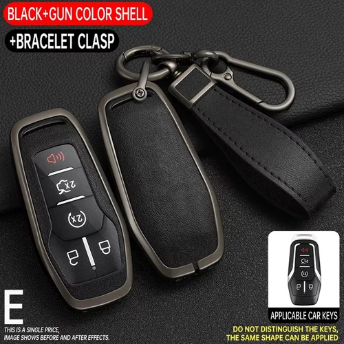 Funda Carcasa Llavero Mando a Distancia Coche Aleación Cuero Para Ford Mustang F-150 EXPLORER Zinc - Imagen 33 de 40