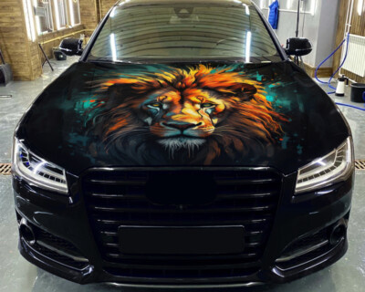 #ad #ad Car Hood Wrap Lion Sticker Predator Wild Cat Color Custom Decal #4 $109.39