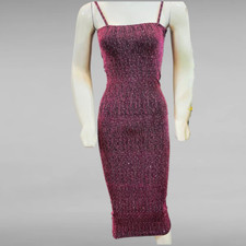 Sparkle Pink Spaghetti Strap Bodycon Midi Dress