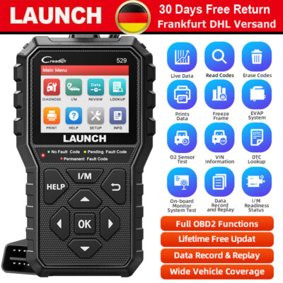LAUNCH CR529 Profi Diagnosegerät Auto OBD2 Scanner Auslesegerät Code Reader DHL