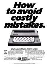 1988 Smith-Corona SL105 word processor vintage print ad - Avoid Costly Mistakes