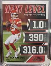 Patrick Mahomes Red Next Level Stats 2021 PANINI SCORE FOOTBALL #NL2 Chiefs