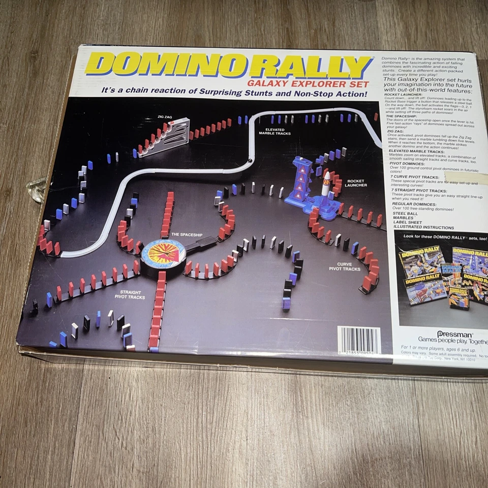 Pressman Domino Rally Galaxy Explorer Set with Box Vintage 1993 Game NICE - Image 2 of 4