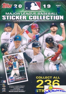 2019 Topps Baseball Stickers EXCLUSIVE Sealed Blaster Box-40 Stickers+Poster