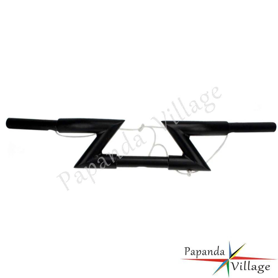 Handlebar 1'' Z-bar For Harley Sportster Dyna Fat bob Suzuki Yamaha Cafe Racer - Image 3 of 4