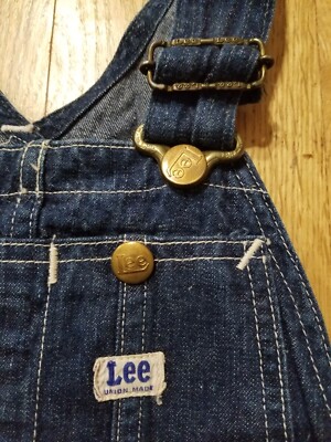 S*T様 【USED】50s LEE Denim Overall 1950s LEE Youth Union Made USA Button Fly Blue Denim Overalls