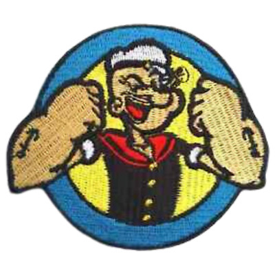 Popeye Cartoon lustige Oldschool Stickerei Patches Aufbügeln Nähen Stoff Jacken