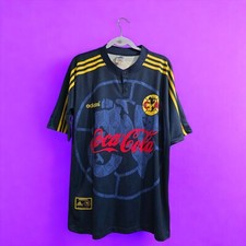 97/98 Aguilar del America Away - Vintage Jersey - Blue - Large