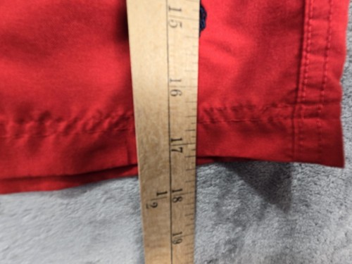 US Polo Assn. Men`s Swim Shorts Trunks Lined Red With Pockets Small Inseam 6" - Picture 14 of 23
