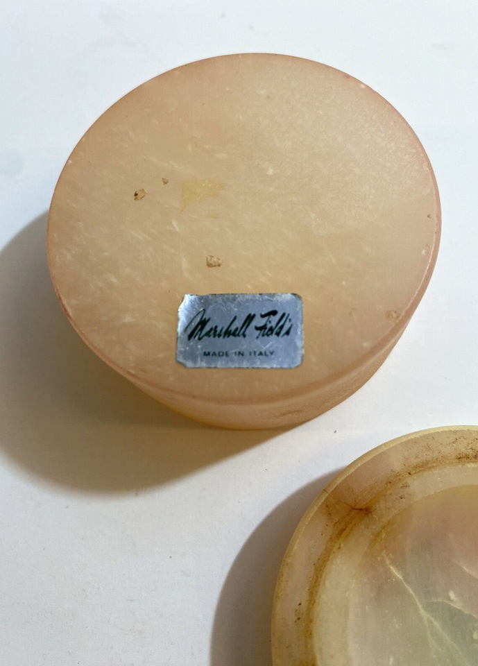 Vintage Alabaster Trinket Box Made in Italy Sold at Marshall Field's