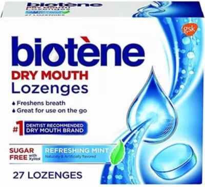 5 Pack Biotene Dry Mouth Lozenges For Fresh Breath Refreshing Mint 27 Ct Each