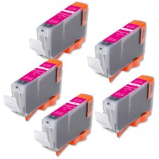 5 MAGENTA Printer Ink with chip fits Canon CLI-8 MP500 MP530 MP610 MP800 MP810