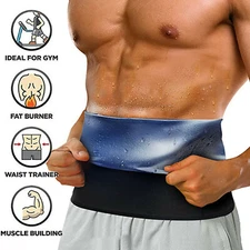 Men's Heat Trapping Waist Sweat Body Shaper Shapewear Tummy Control Trainer Belt
