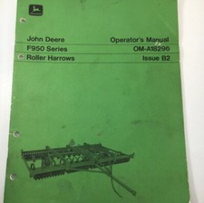 John Deere Operators Manual F950 Series Roller Harrows OM-A18296