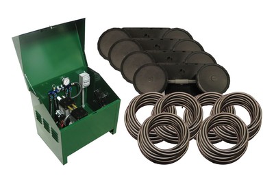 Deep Water Aeration Kit 3/4 HP-pond aerator w/cabinet, fan, tubing-1 to 4 acres