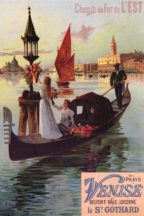 A1 XLarge Vintage Retro Italian Italy Travel Posters Garda Milan Venice Rome