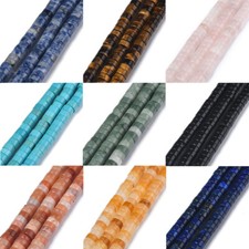 3 Strands Natural Synthetic Gemstone Flat Round Disc Heishi Beads Strands 6x3mm
