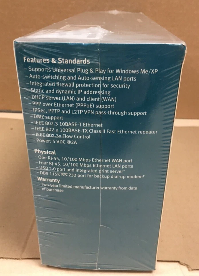 NEW! Genuine U.S. Robotics USR8001 Broadband Router with USB Print Server - Image 4 of 4