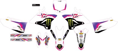 2023 D'Cor Visuals Star Monster Energy Yamaha Retro Graphic Kit-YZ 125/250-15-21