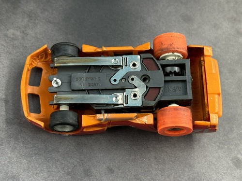 Aurora Afx Magna Traction Greenwood Corvette GT Orange #12 Tested & Runs - Picture 12 of 13