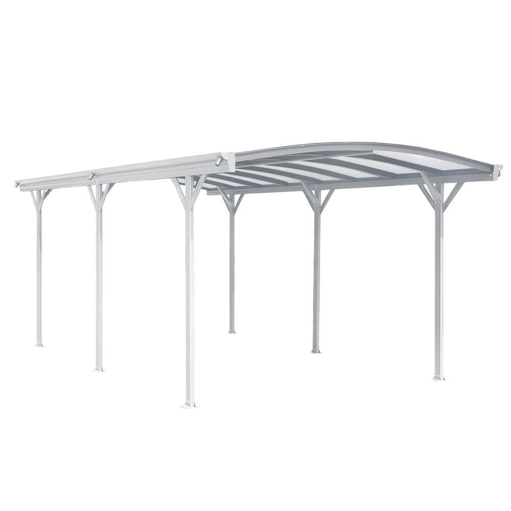 Carport Garage Unterstand Einzelcarport Bausatz Aluminium Hohlkammerstegplatten