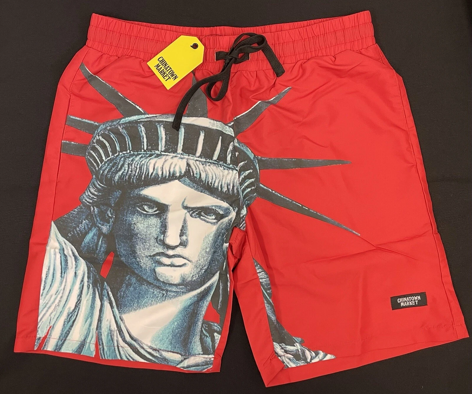 Chinatown Market New York City Graphic Print Red Drawstring Pocket Shorts
Opens in a new window or t