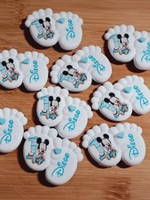 bomboniera Primo Compleanno piedini TOPOLINO Calamita Segnaposto Bimbo